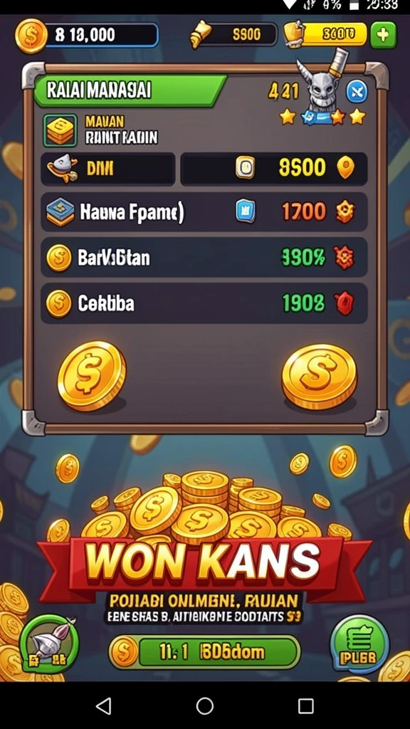 Tampilan menu utama yang menarik dan mudah dipahami.