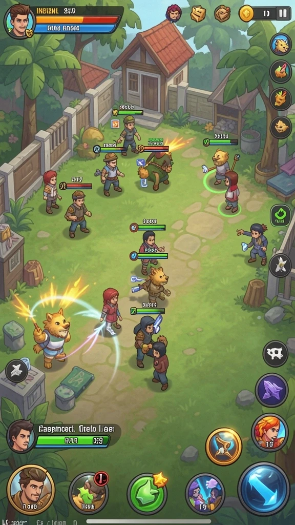 Screenshot menunjukkan karakter utama dalam aksi bertarung.