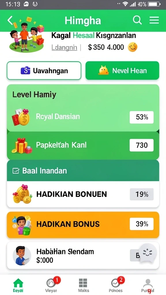 Fitur notifikasi hasil permainan yang cepat dan akurat.
