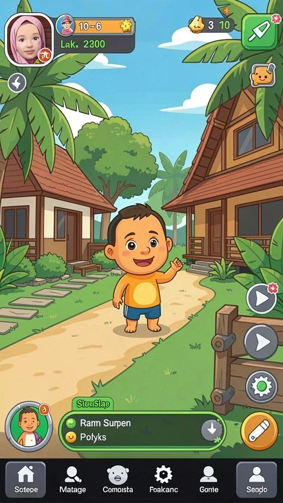 Gambaran antarmuka yang menarik dan intuitif.