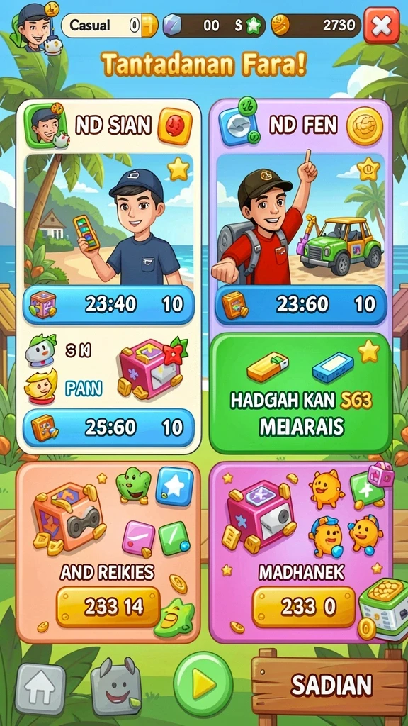 Leaderboard untuk melihat posisi Anda dan teman.