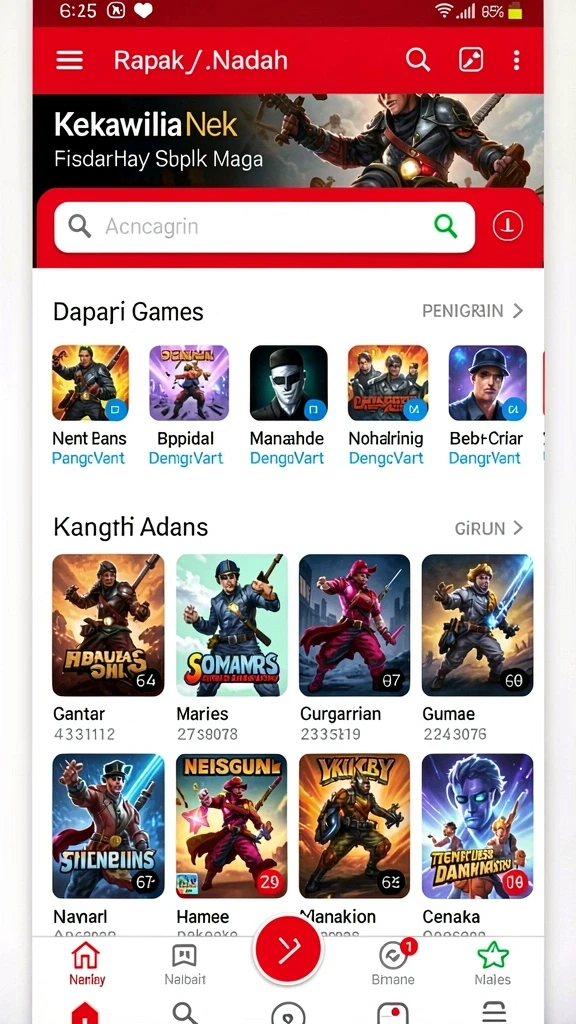 Tampilan utama permainan RAJABANDOT dengan grafis memikat.