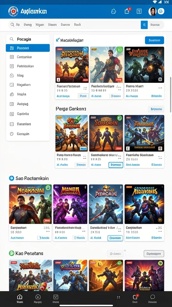 Beragam pilihan permainan untuk dimainkan.