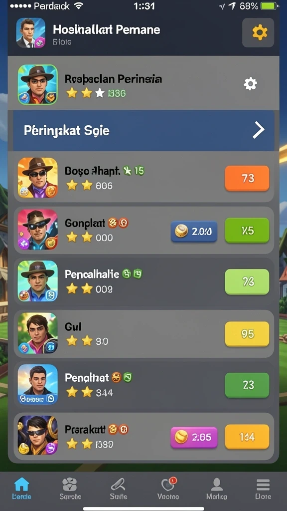 Tampilan utama game SPINGILA yang menarik.