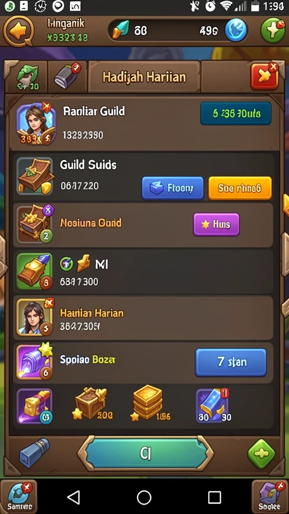 Tangkapan layar menunjukkan leaderboard dan pencapaian pemain.